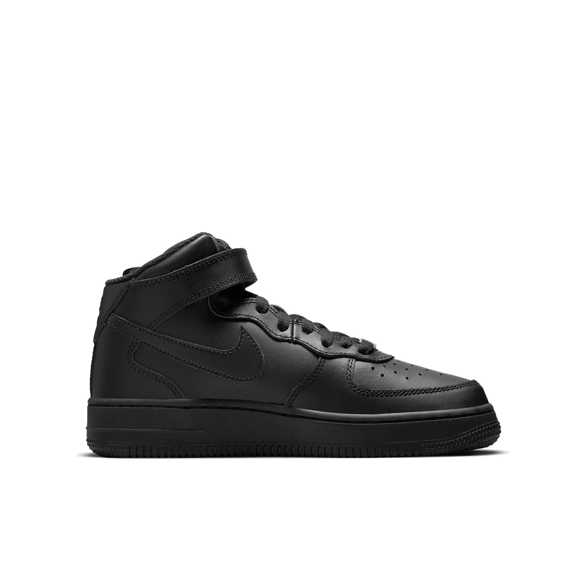 Nike Air Force 1 Mid LE Grade School Boys Black Shoe